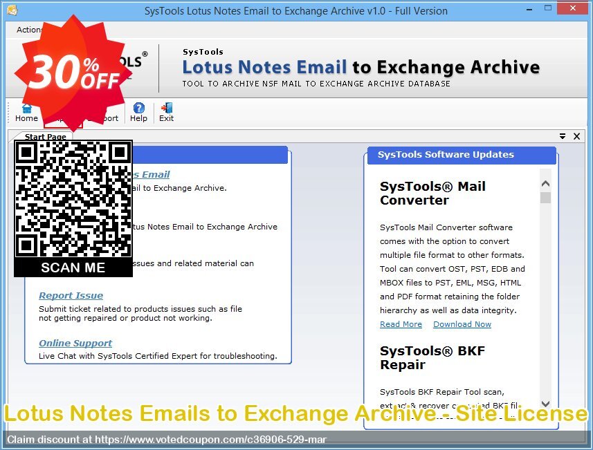 Lotus Notes Emails to Exchange Archive - Site Plan Coupon, discount SysTools Summer Sale. Promotion: 