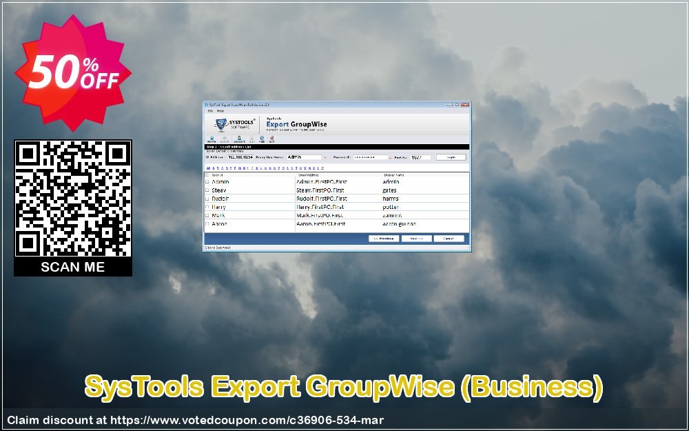 SysTools Export GroupWise, Business  Coupon Code Apr 2024, 50% OFF - VotedCoupon