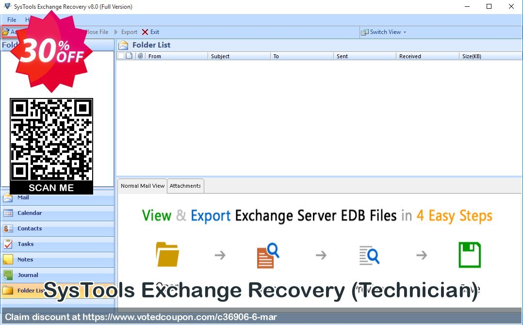 SysTools Exchange Recovery, Technician  Coupon, discount SysTools coupon 36906. Promotion: 