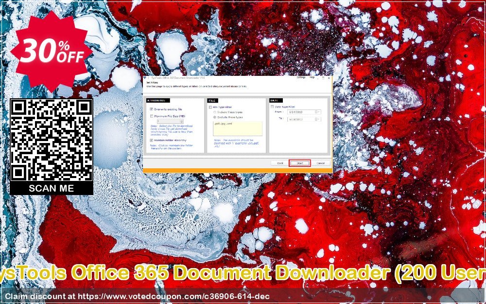 SysTools Office 365 Document Downloader, 200 Users  Coupon, discount SysTools coupon 36906. Promotion: 