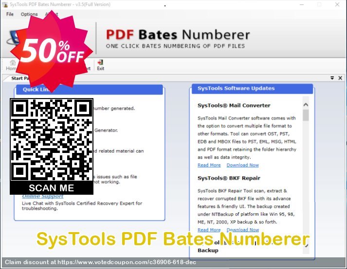 SysTools PDF Bates Numberer Coupon Code Apr 2024, 50% OFF - VotedCoupon