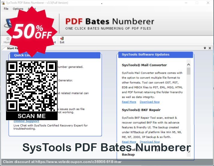 SysTools PDF Bates Numberer Coupon Code Apr 2024, 50% OFF - VotedCoupon