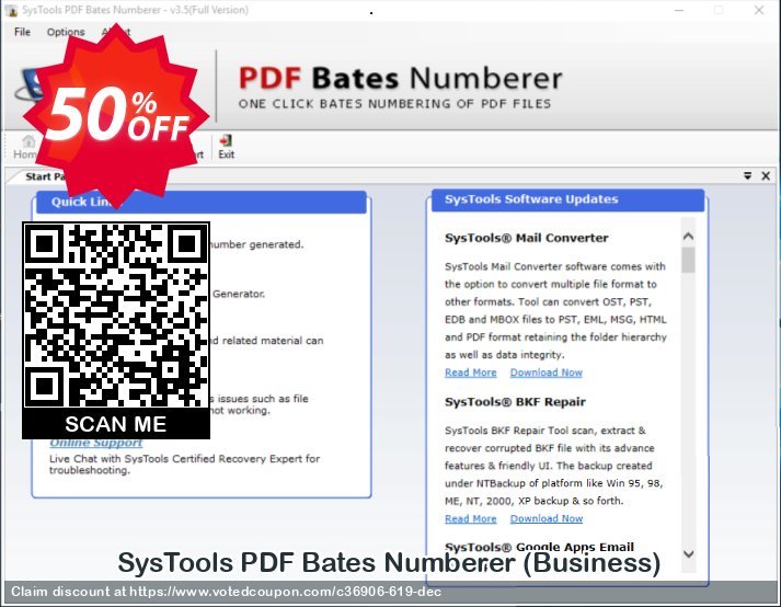 SysTools PDF Bates Numberer, Business  Coupon, discount 30% OFF SysTools PDF Bates Numberer (Business), verified. Promotion: Awful sales code of SysTools PDF Bates Numberer (Business), tested & approved