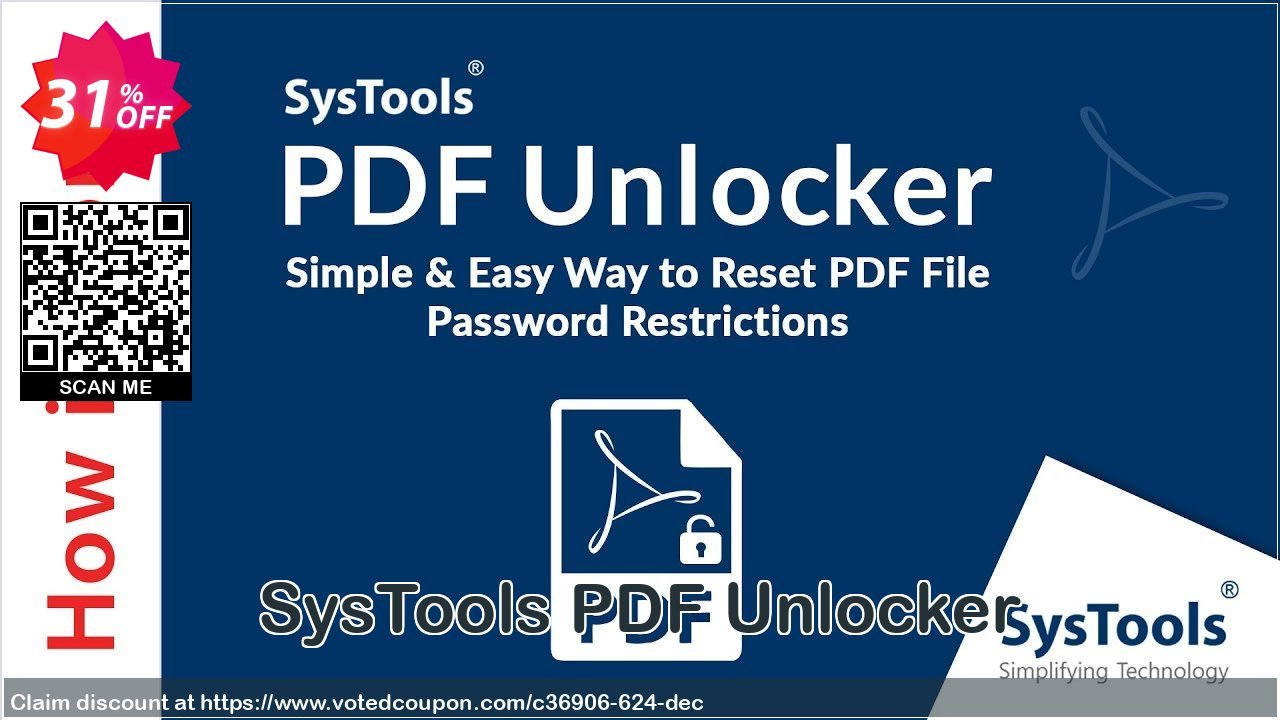 SysTools PDF Unlocker Coupon, discount SysTools PDF Unlocker impressive offer code 2024. Promotion: 