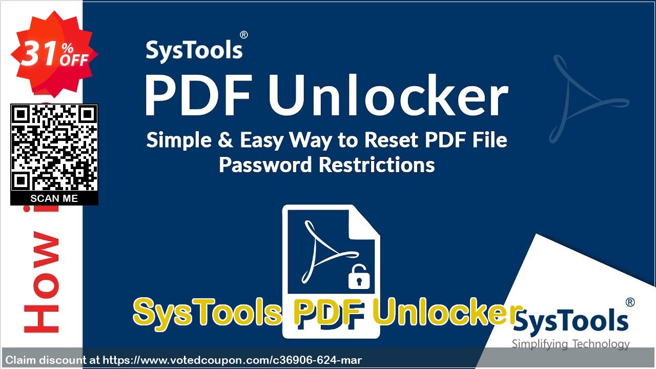 SysTools PDF Unlocker Coupon Code Apr 2024, 31% OFF - VotedCoupon