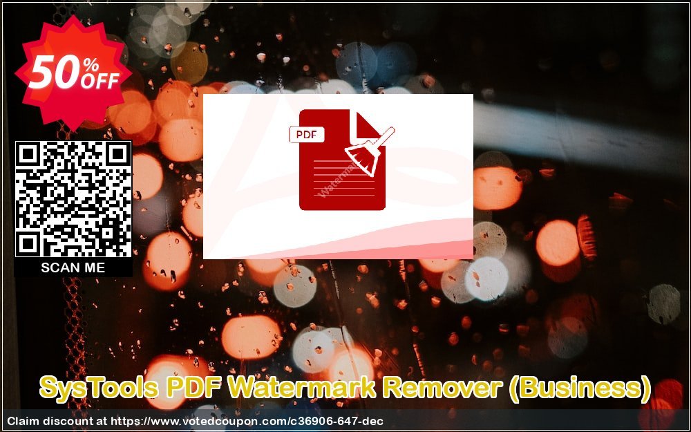 SysTools PDF Watermark Remover, Business  Coupon, discount SysTools coupon 36906. Promotion: 