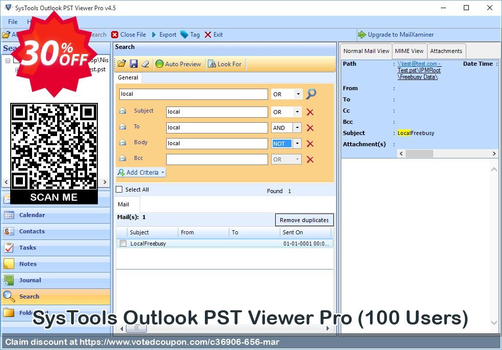 SysTools Outlook PST Viewer Pro, 100 Users  Coupon, discount SysTools coupon 36906. Promotion: 