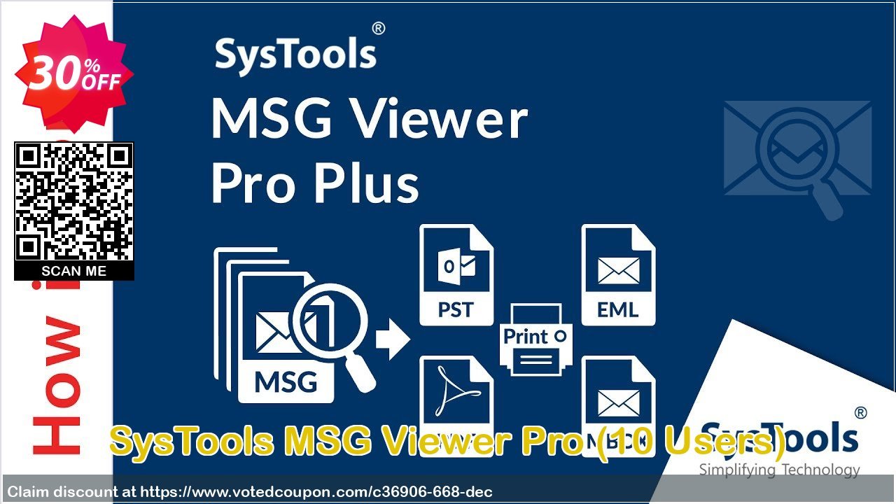 SysTools MSG Viewer Pro, 10 Users  Coupon, discount SysTools coupon 36906. Promotion: 