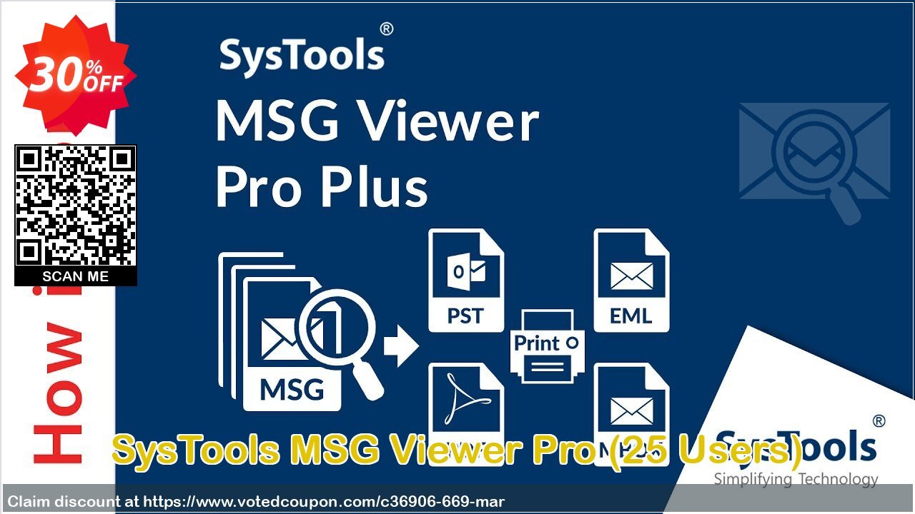 SysTools MSG Viewer Pro, 25 Users  Coupon, discount SysTools coupon 36906. Promotion: 