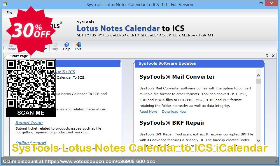 SysTools Lotus Notes Calendar to ICS iCalendar Coupon Code Apr 2024, 30% OFF - VotedCoupon