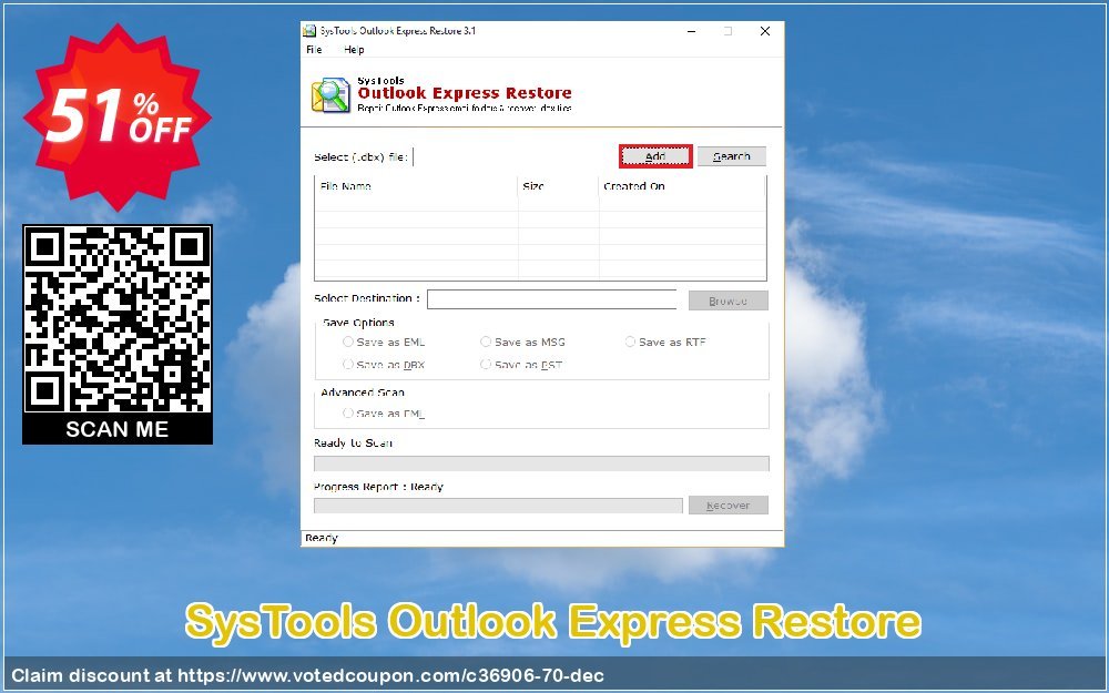 SysTools Outlook Express Restore Coupon Code Apr 2024, 51% OFF - VotedCoupon
