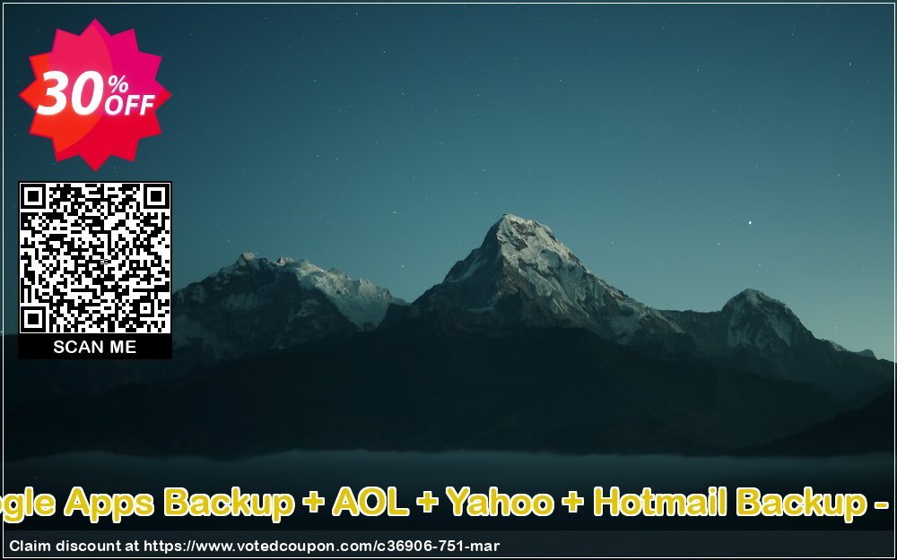 Bundle Offer - Google Apps Backup + AOL + Yahoo + Hotmail Backup - 100 Users Plan Coupon, discount SysTools coupon 36906. Promotion: 