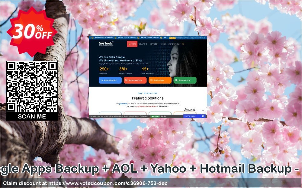Bundle Offer - Google Apps Backup + AOL + Yahoo + Hotmail Backup - 500 Users Plan Coupon, discount SysTools coupon 36906. Promotion: 
