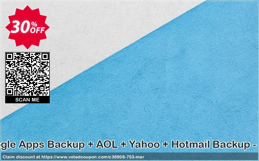 Bundle Offer - Google Apps Backup + AOL + Yahoo + Hotmail Backup - 500 Users Plan Coupon, discount SysTools coupon 36906. Promotion: 