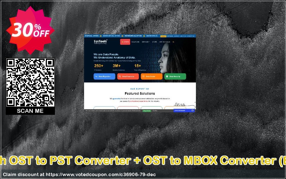 Bundle Offer - Batch OST to PST Converter + OST to MBOX Converter, Enterprise Plan  Coupon, discount SysTools coupon 36906. Promotion: 