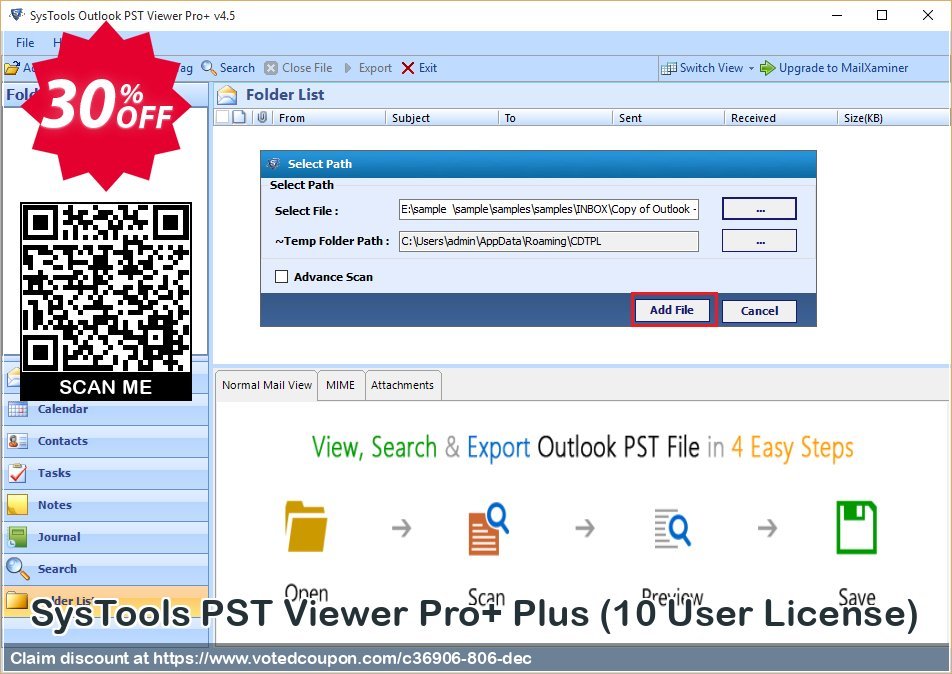 SysTools PST Viewer Pro+ Plus, 10 User Plan  Coupon Code Mar 2024, 30% OFF - VotedCoupon