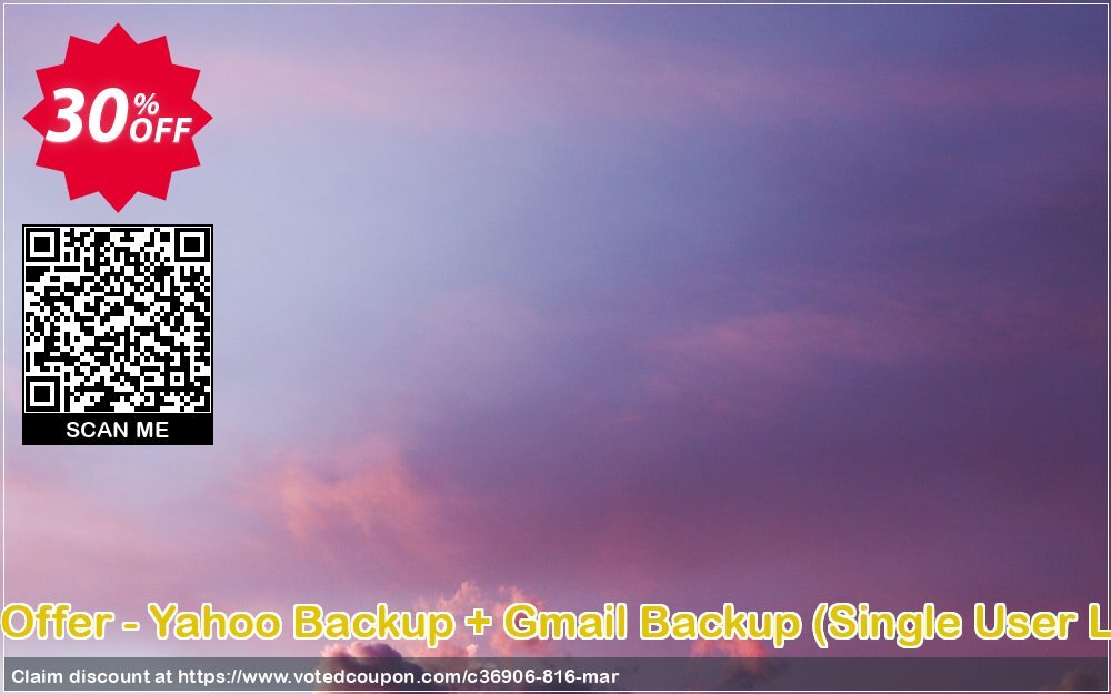 Bundle Offer - Yahoo Backup + Gmail Backup, Single User Plan  Coupon, discount SysTools coupon 36906. Promotion: 