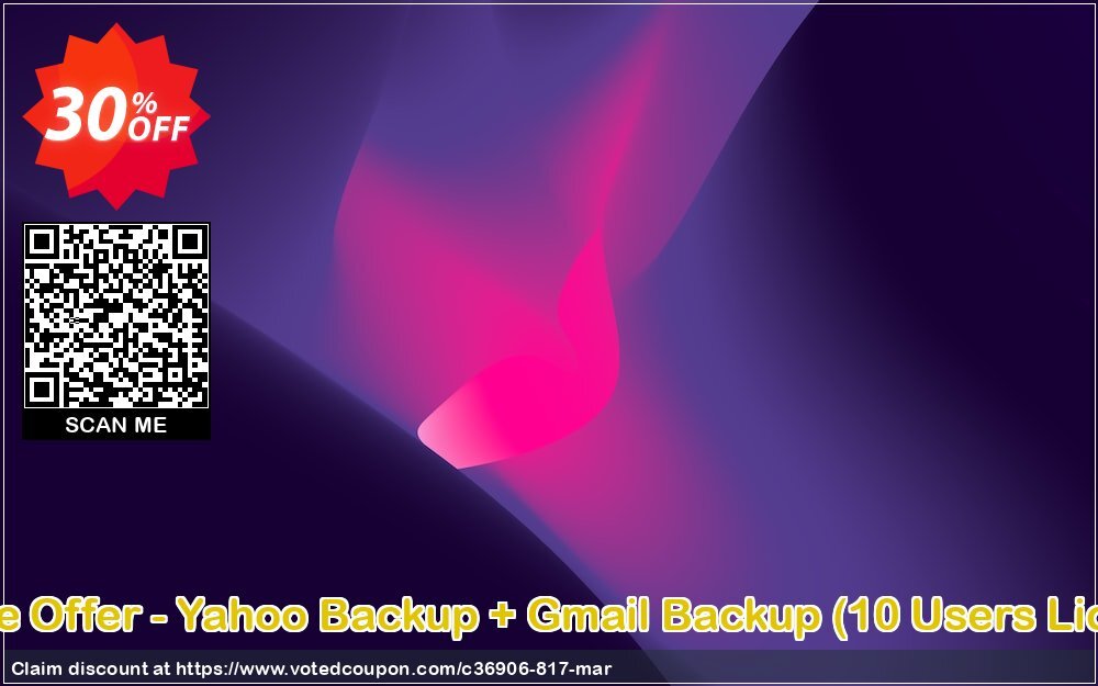 Bundle Offer - Yahoo Backup + Gmail Backup, 10 Users Plan  Coupon, discount SysTools coupon 36906. Promotion: 