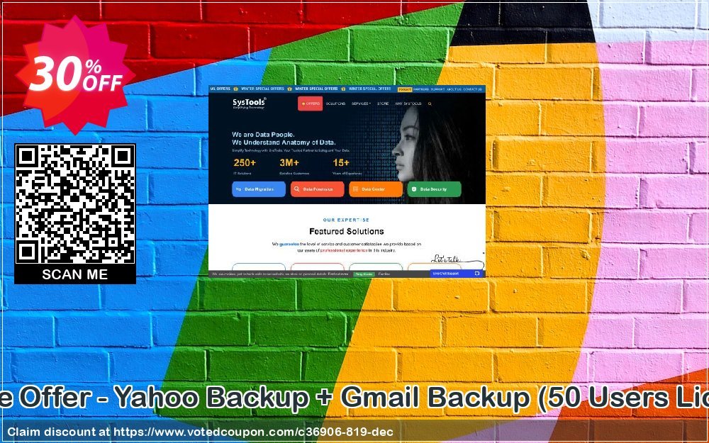 Bundle Offer - Yahoo Backup + Gmail Backup, 50 Users Plan  Coupon, discount SysTools coupon 36906. Promotion: 