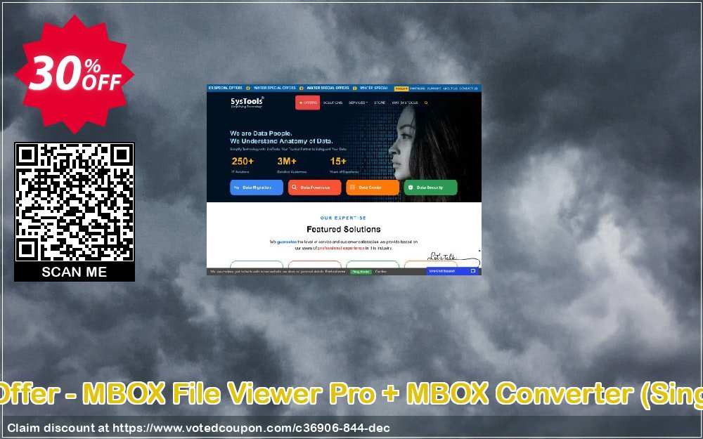 Bundle Offer - MBOX File Viewer Pro + MBOX Converter, Single User  Coupon, discount SysTools coupon 36906. Promotion: 