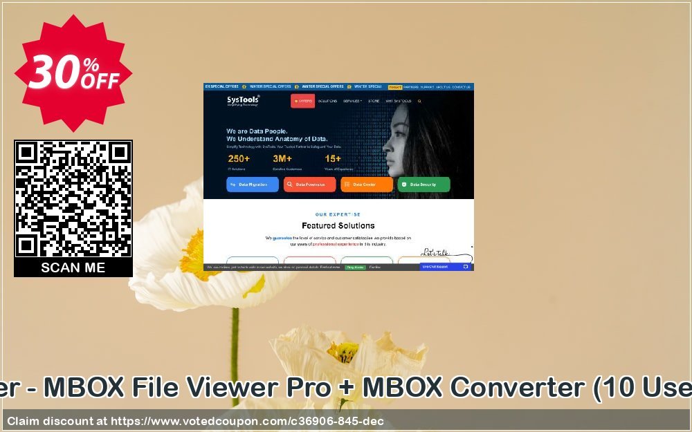 Bundle Offer - MBOX File Viewer Pro + MBOX Converter, 10 Users Plan  Coupon, discount SysTools coupon 36906. Promotion: 