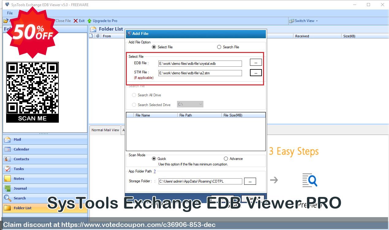 SysTools Exchange EDB Viewer PRO Coupon Code Apr 2024, 50% OFF - VotedCoupon