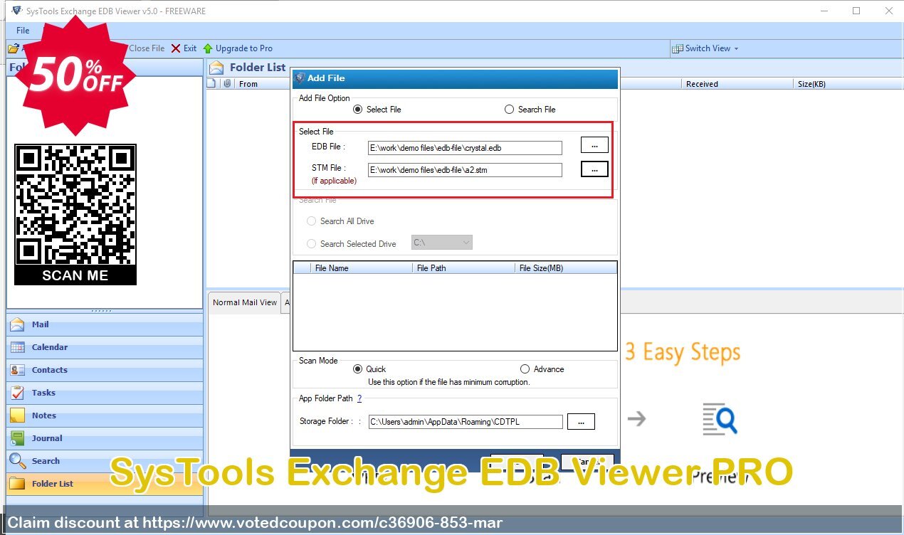 SysTools Exchange EDB Viewer PRO Coupon Code Apr 2024, 50% OFF - VotedCoupon