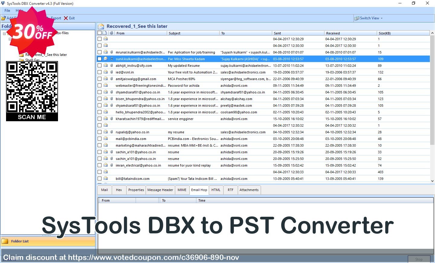 SysTools DBX to PST Converter Coupon Code Apr 2024, 30% OFF - VotedCoupon