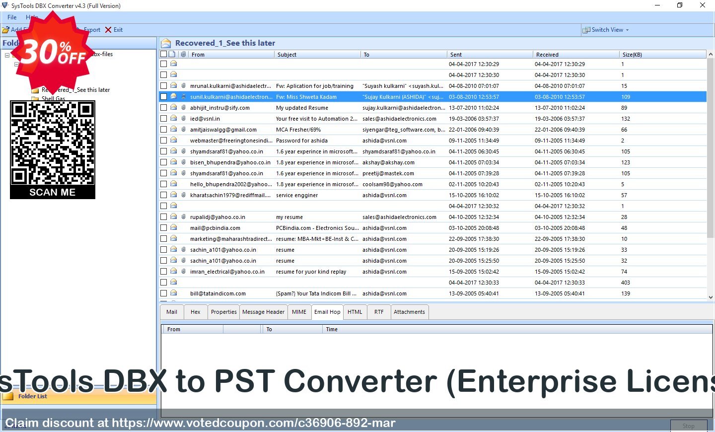 SysTools DBX to PST Converter, Enterprise Plan  Coupon, discount SysTools coupon 36906. Promotion: SysTools promotion codes 36906