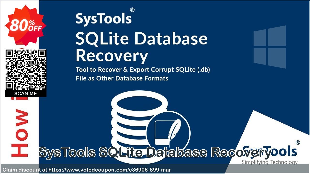 SysTools SQLite Database Recovery Coupon Code Apr 2024, 80% OFF - VotedCoupon