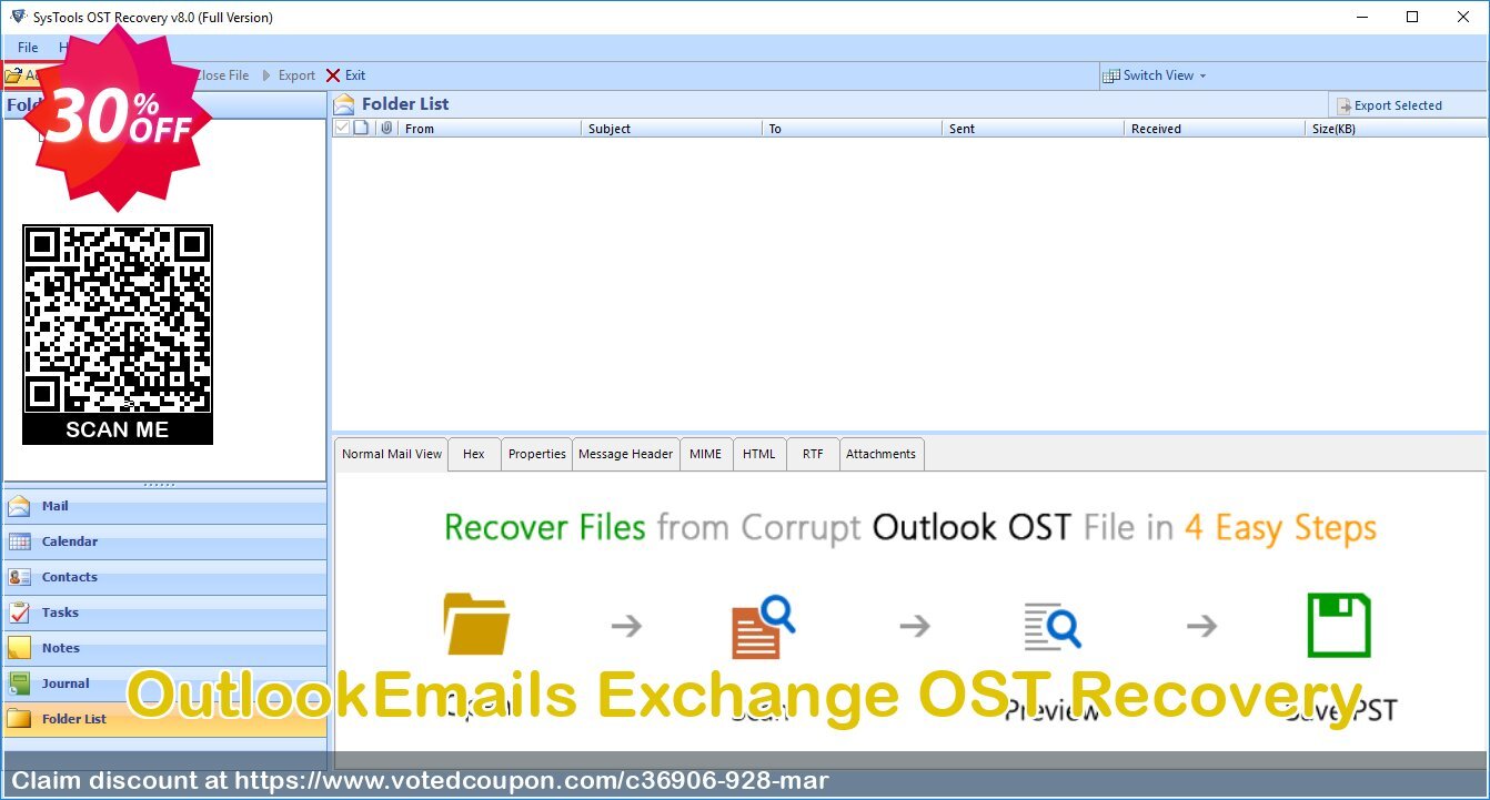 OutlookEmails Exchange OST Recovery Coupon, discount SysTools coupon 36906. Promotion: SysTools promotion codes 36906