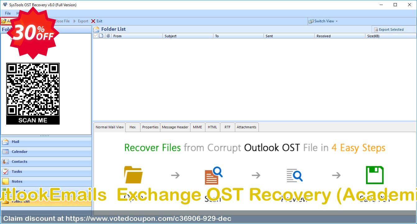OutlookEmails  Exchange OST Recovery, Academic  Coupon Code Oct 2023, 30% OFF - VotedCoupon
