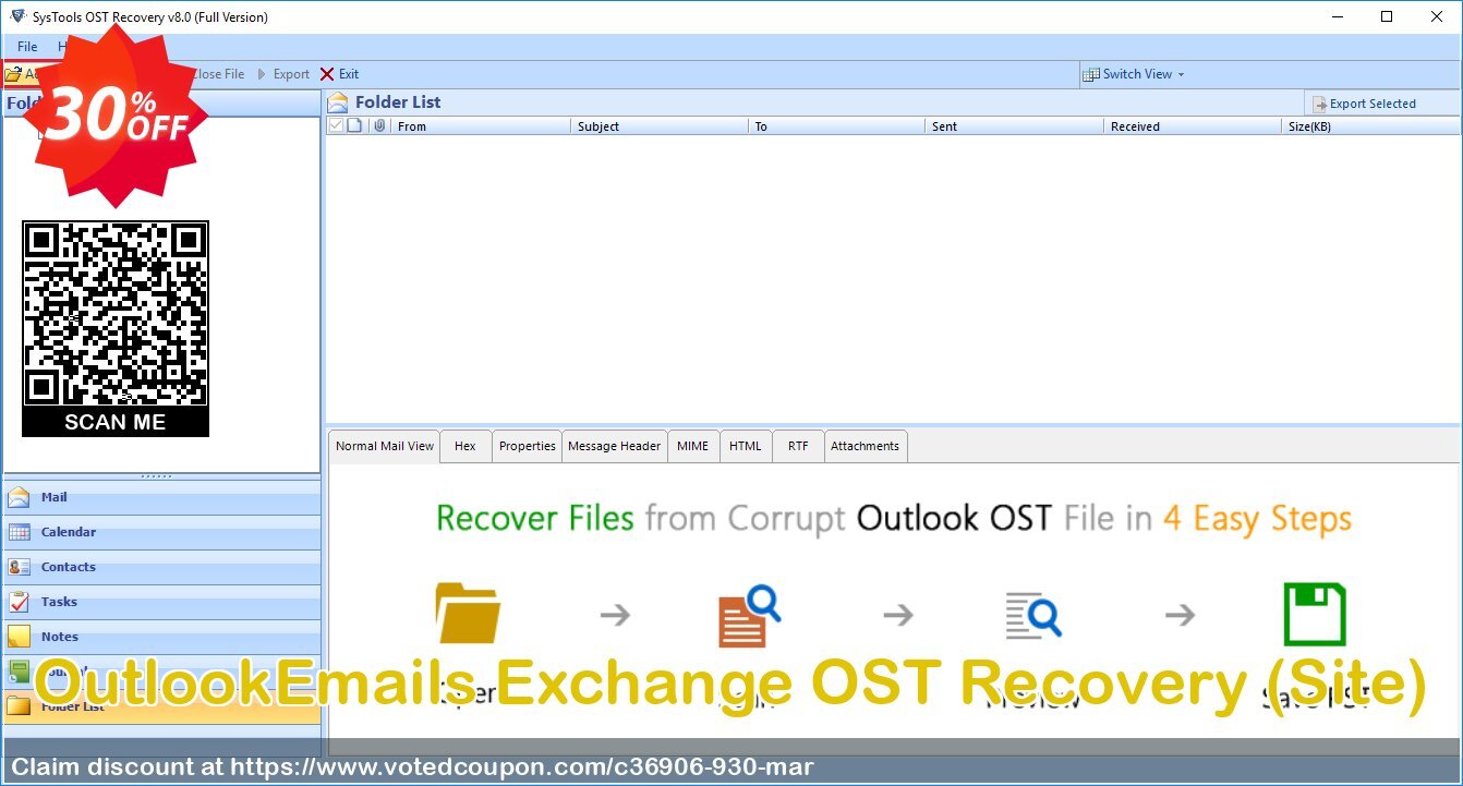 OutlookEmails Exchange OST Recovery, Site  Coupon, discount SysTools coupon 36906. Promotion: SysTools promotion codes 36906