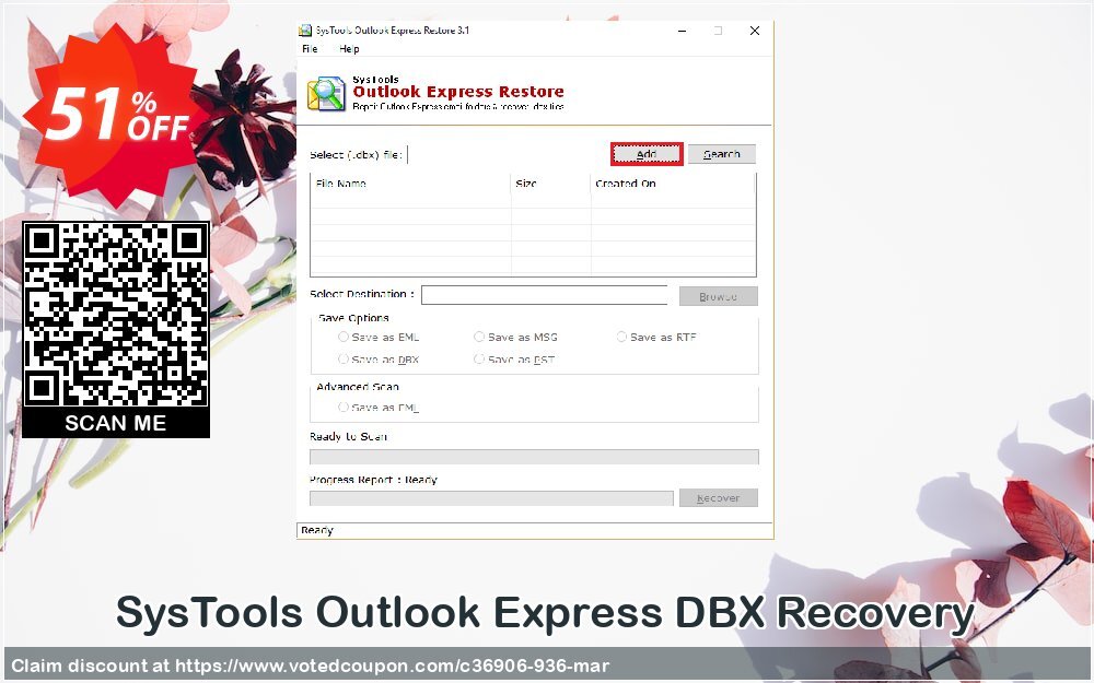 SysTools Outlook Express DBX Recovery Coupon, discount SysTools coupon 36906. Promotion: SysTools promotion codes 36906