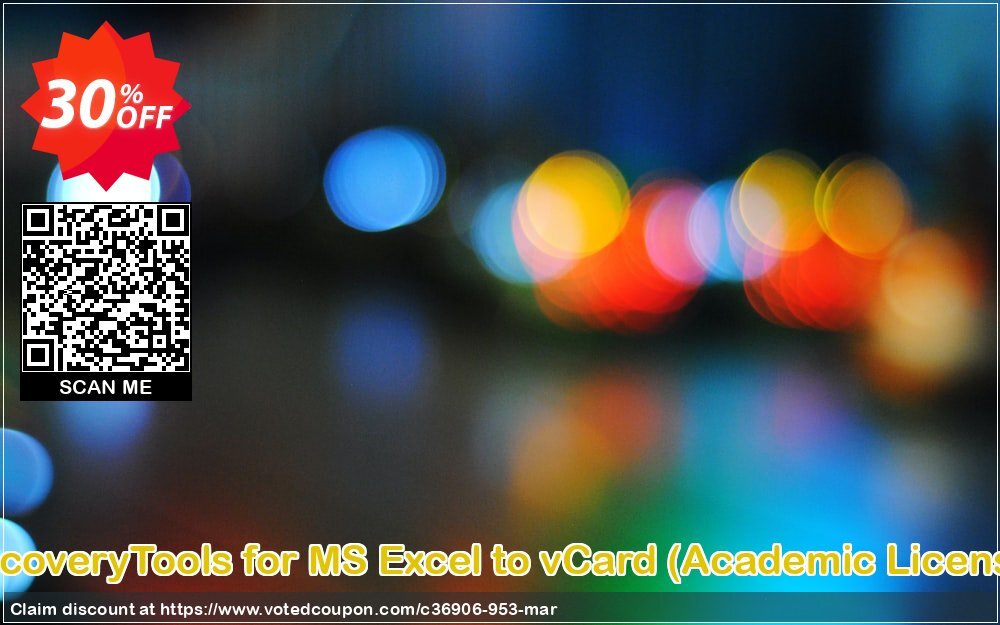 RecoveryTools for MS Excel to vCard, Academic Plan  Coupon, discount RecoveryTools coupon 36906. Promotion: RecoveryTools promotion codes 36906