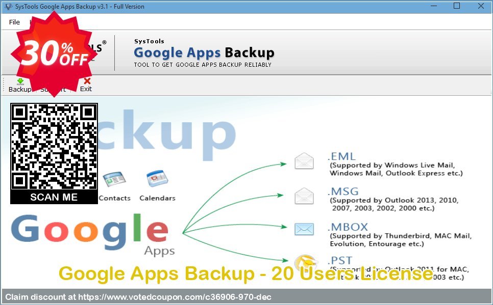Google Apps Backup - 20 Users Plan Coupon Code Sep 2023, 30% OFF - VotedCoupon