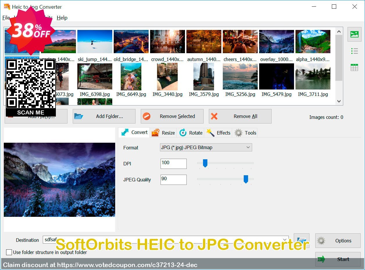 SoftOrbits HEIC to JPG Converter Coupon, discount 30% OFF SoftOrbits HEIC to JPG Converter Feb 2024. Promotion: Exclusive promotions code of SoftOrbits HEIC to JPG Converter, tested in February 2024