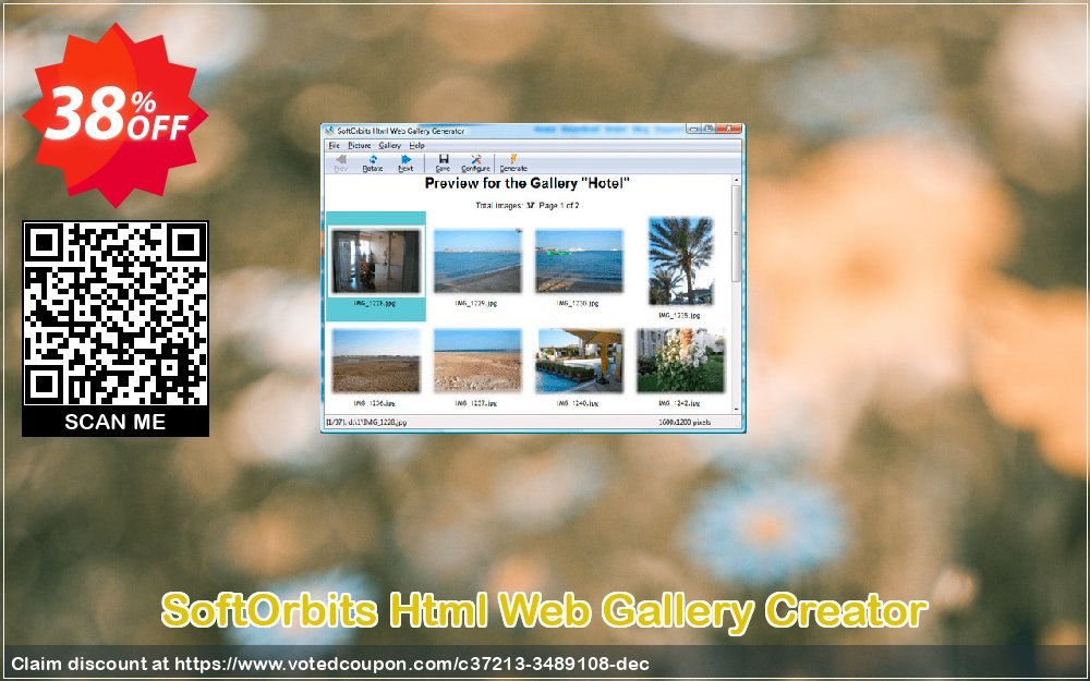 SoftOrbits Html Web Gallery Creator Coupon, discount 30% Discount. Promotion: marvelous offer code of Html Web Gallery Creator 2023