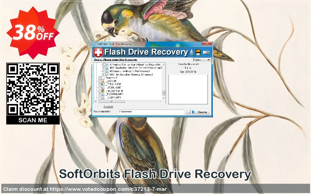 SoftOrbits Flash Drive Recovery Coupon, discount 30% Discount. Promotion: