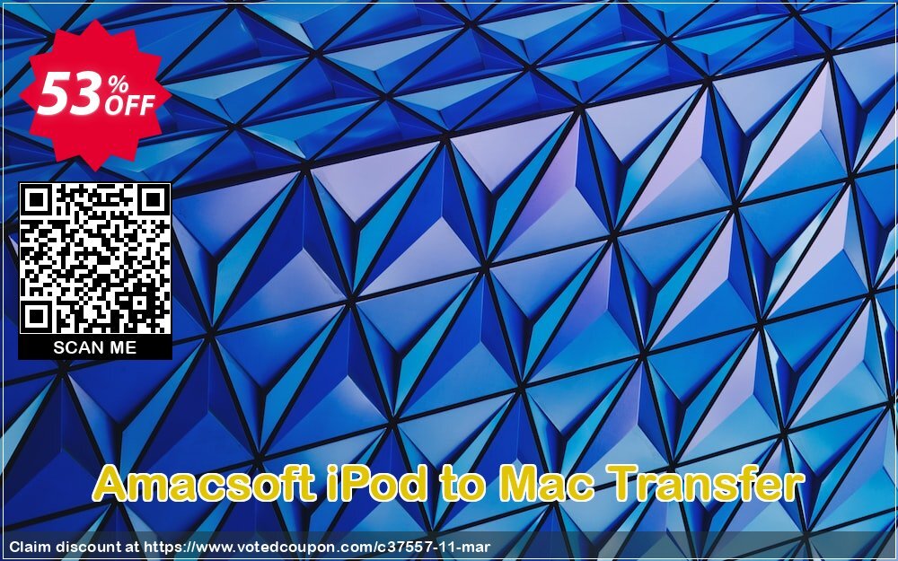 AMACsoft iPod to MAC Transfer Coupon, discount 50% off. Promotion: 