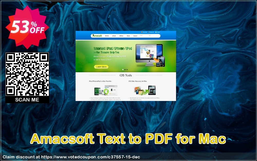 AMACsoft Text to PDF for MAC Coupon, discount 50% off. Promotion: 