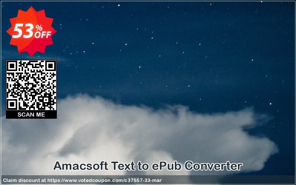 AMACsoft Text to ePub Converter Coupon, discount 50% off. Promotion: 