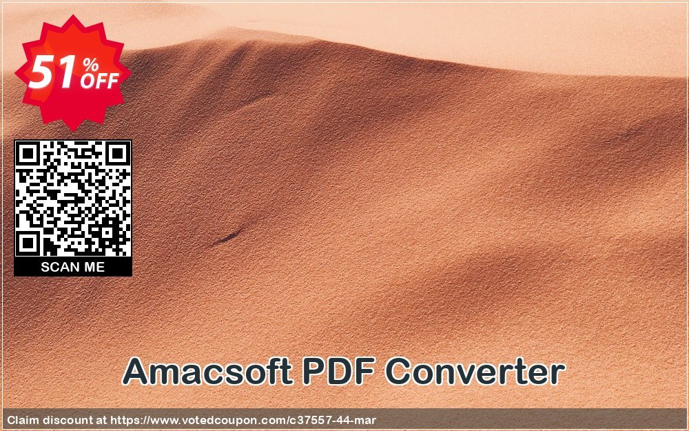 AMACsoft PDF Converter Coupon, discount 50% off. Promotion: 