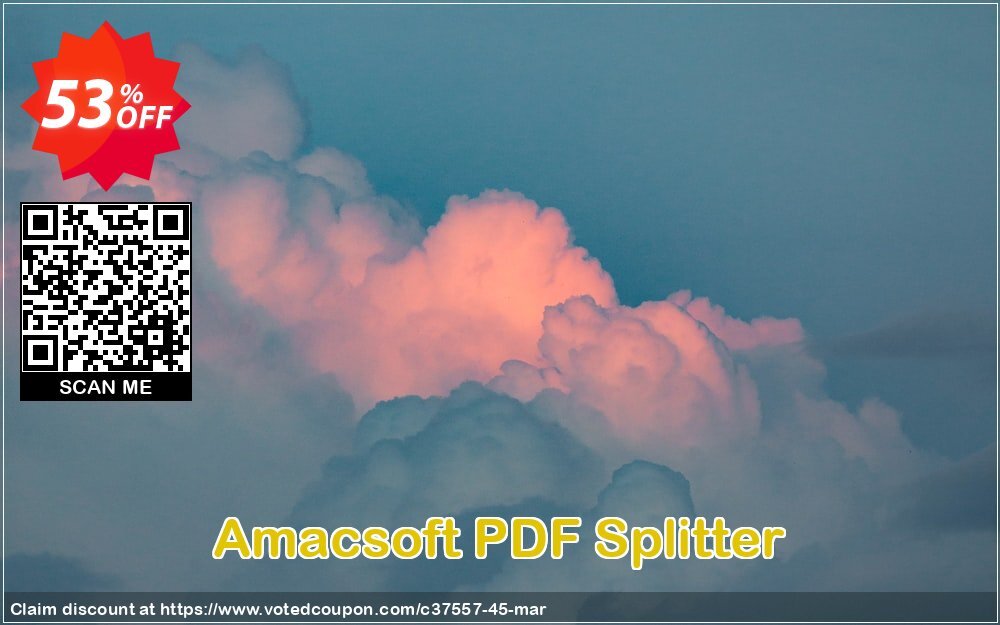 AMACsoft PDF Splitter Coupon, discount 50% off. Promotion: 