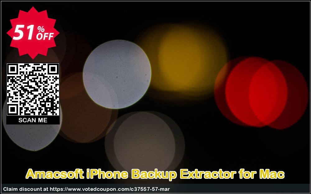 AMACsoft iPhone Backup Extractor for MAC Coupon, discount 50% off. Promotion: 