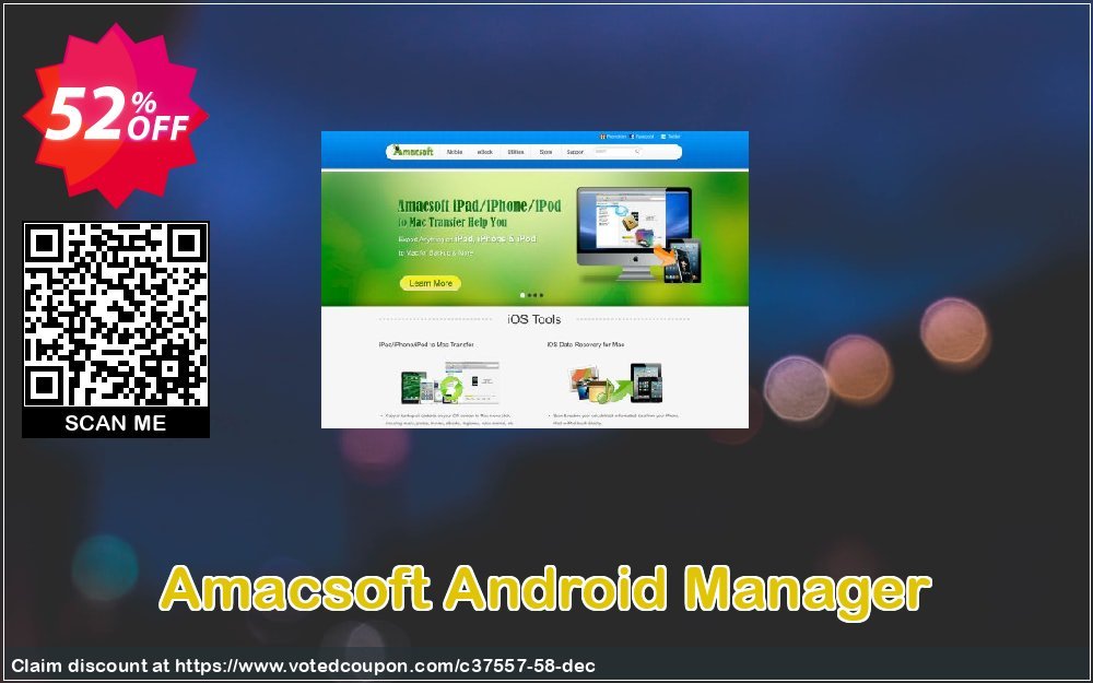 AMACsoft Android Manager Coupon, discount 50% off. Promotion: 