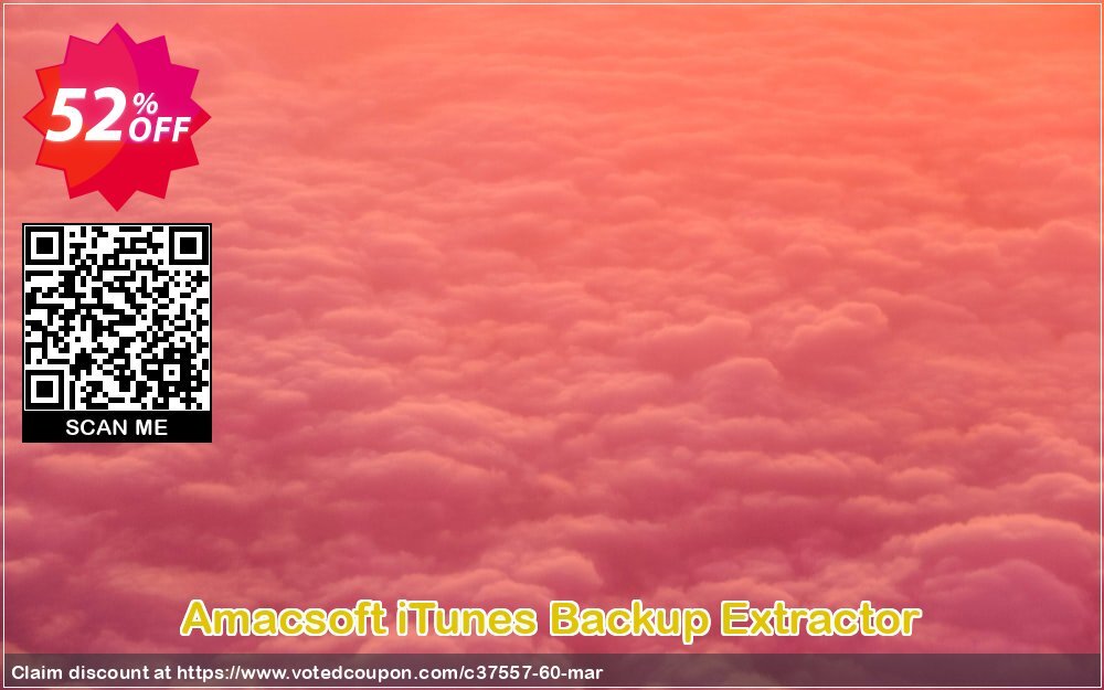 AMACsoft iTunes Backup Extractor Coupon, discount 50% off. Promotion: 