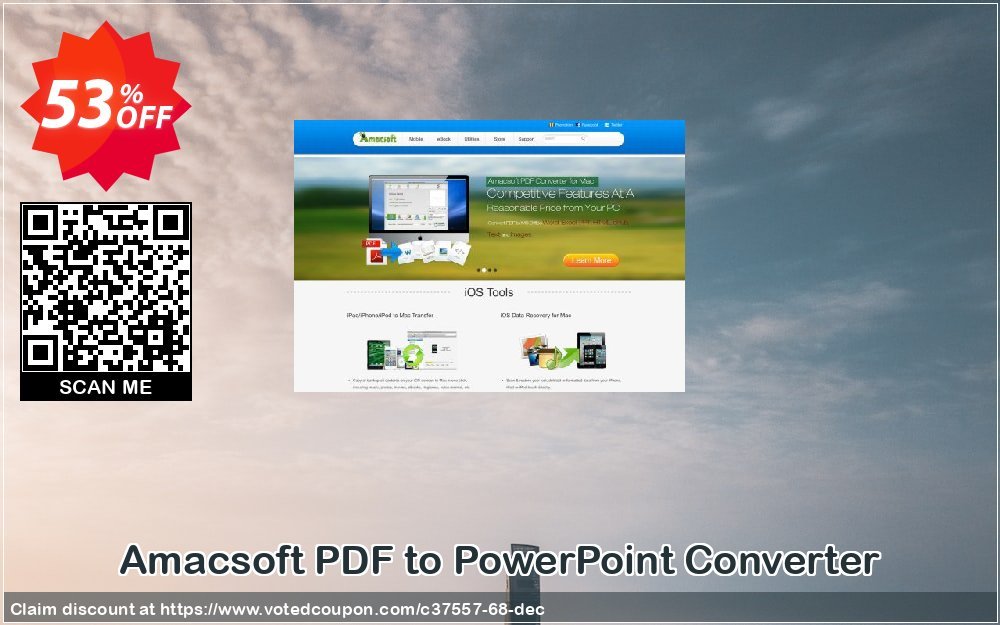AMACsoft PDF to PowerPoint Converter Coupon, discount 50% off. Promotion: 