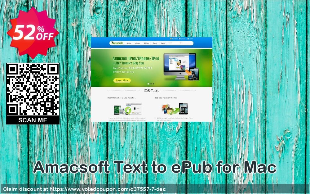 AMACsoft Text to ePub for MAC Coupon, discount 50% off. Promotion: 