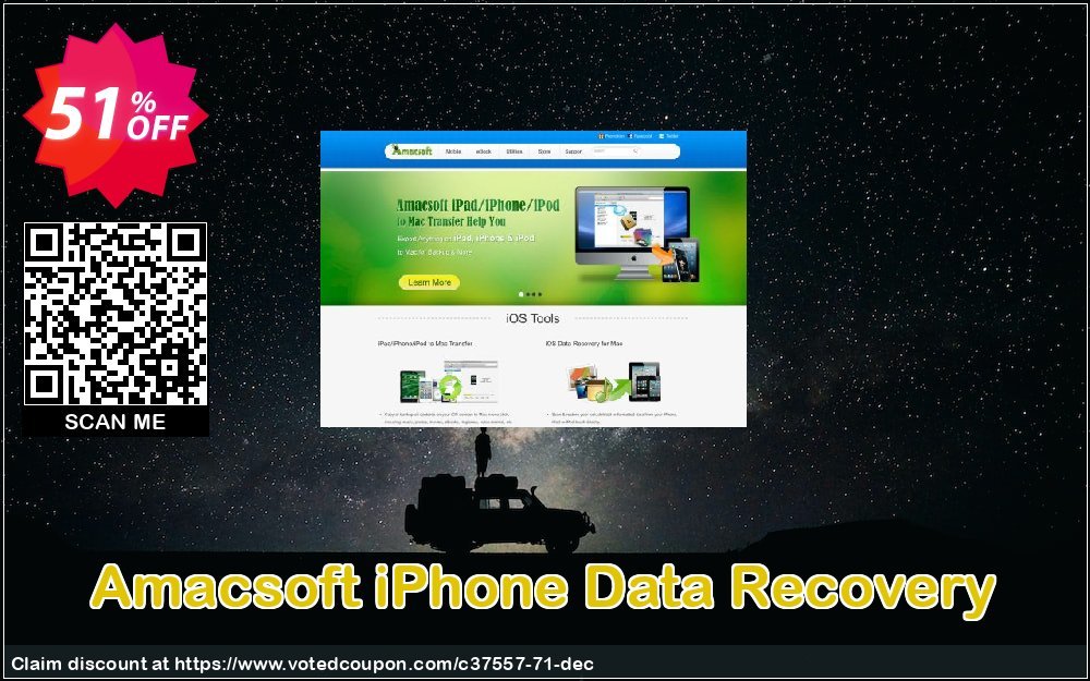 AMACsoft iPhone Data Recovery Coupon, discount 50% off. Promotion: 